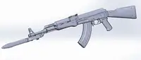 Создание детальной 3D-модели автомата Калашникова образца 1958 года