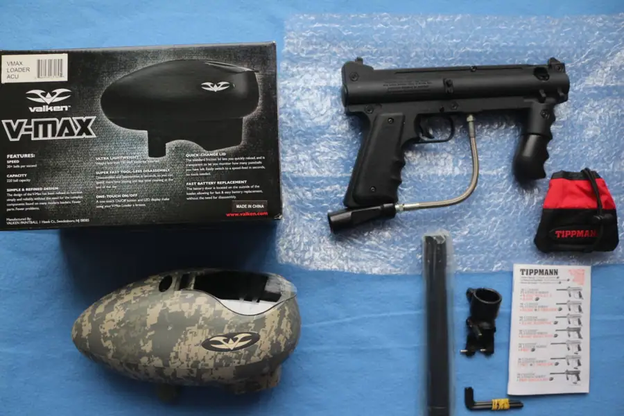 Продажа пейнтбольного маркера Tippmann 98 и фидера Valken V-Max