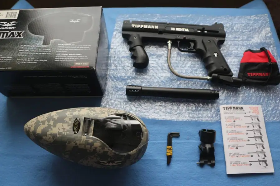 Продажа пейнтбольного маркера Tippmann 98 и фидера Valken V-Max