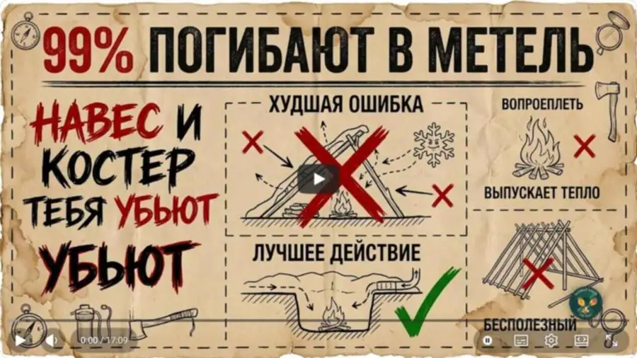 Критика сгенерированных ИИ видеороликов о выживании и цифровая гигиена