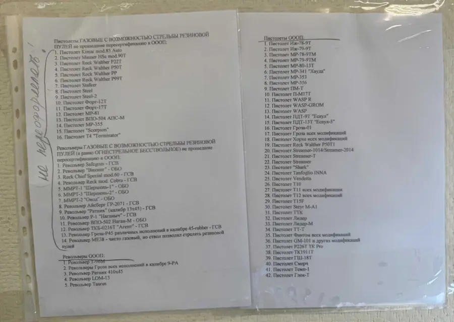 Ограничения на переоформление ГСВ и ОООП в ЦЛРР по Московской области